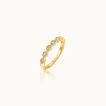 Mini Marquise Stackable Band, 10K Solid Gold, 1/10 ct Lab Grown Diamond-3