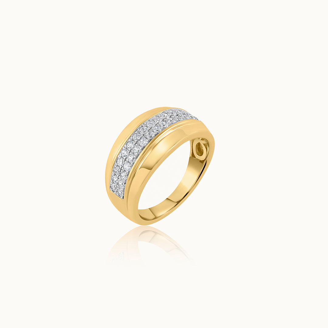 Statement Diamond Band, 14K Gold Vermeil, 1/2 ct Lab Grown Diamond-3