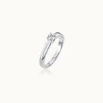 Slim Solitaire Ring, Sterling Silver, 1/5 ct Lab Grown Diamond-3