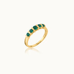 Created Emerald Band, 14K Gold Vermeil-2