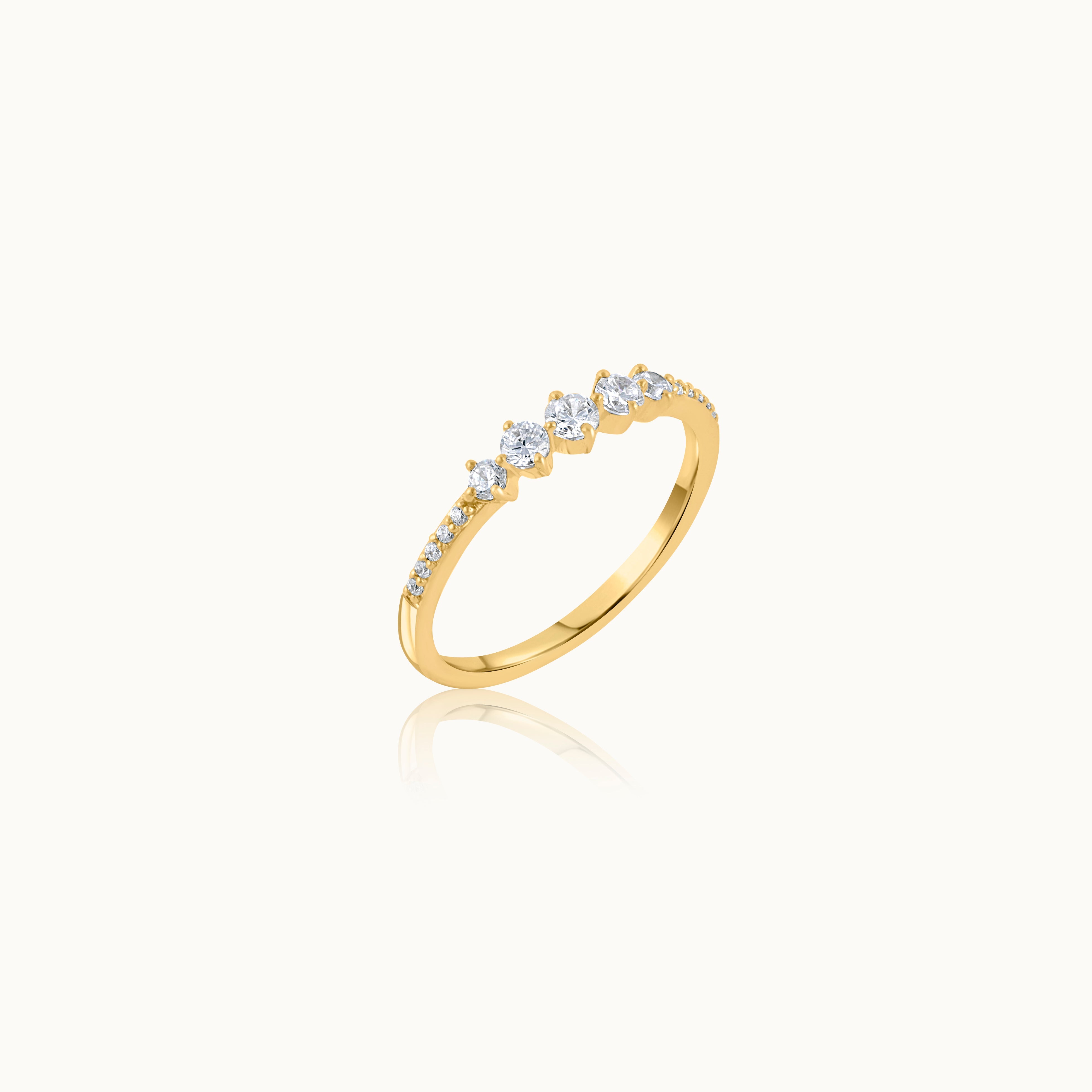 Diamond Stacker Band, 14K Solid Gold, 1/3 ct Lab Grown Diamond-3