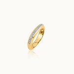 Cushion Diamond Band, 14K Gold Vermeil, 1/4 ct Lab Grown Diamond-3