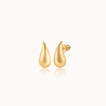 Teardrop Studs, 14K Gold Vermeil-3