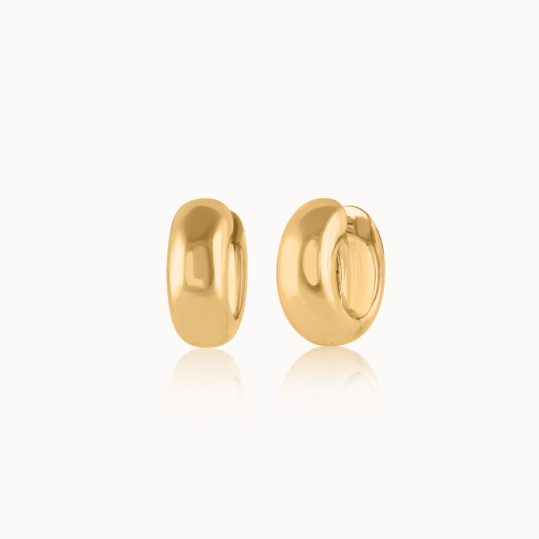 Chunky Medium Hoops, 14K Gold Vermeil-3