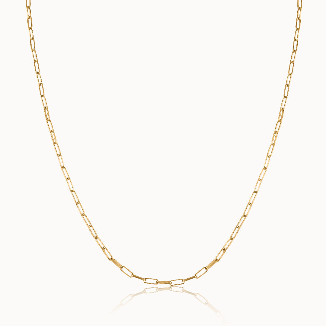 Bold Paperclip Chain Necklace, 14K Gold Vermeil-3