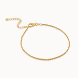 Rope Chain Bracelet, 14K Gold Vermeil-2