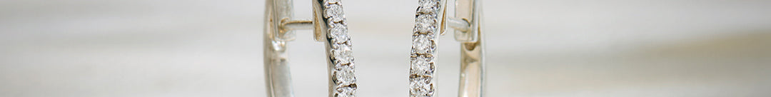 Minimal Diamond Small Hoop Earrings