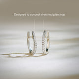 Minimal Diamond Small Hoop Earrings