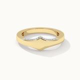 Diamond Signet Ring, 14K Gold Vermeil, 1/4 ct Lab Grown Diamond-3