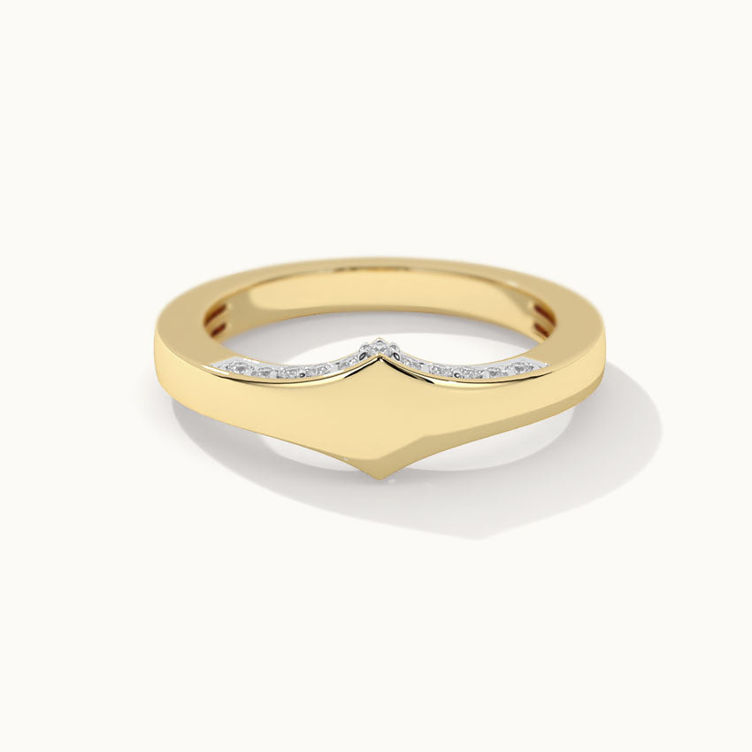 Diamond Signet Ring, 14K Gold Vermeil, 1/4 ct Lab Grown Diamond-3