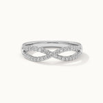 Infinity Diamond Ring, Sterling Silver, 1/4 ct Lab Grown Diamond-3