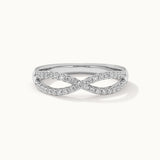 Infinity Diamond Ring, Sterling Silver, 1/4 ct Lab Grown Diamond-3