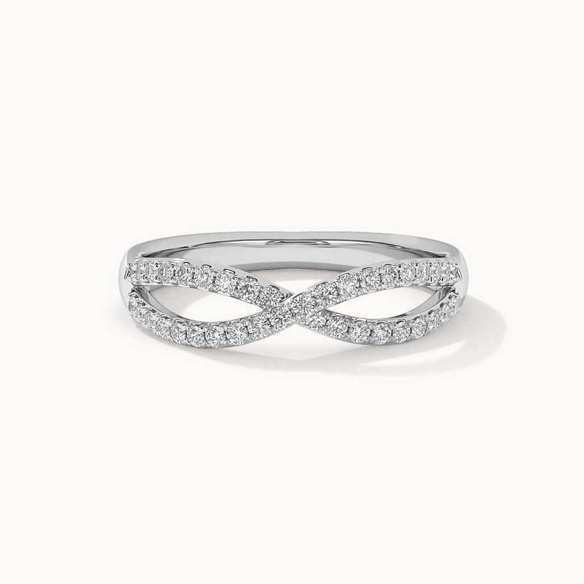 Infinity Diamond Ring, Sterling Silver, 1/4 ct Lab Grown Diamond-3