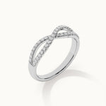 Infinity Diamond Ring, Sterling Silver, 1/4 ct Lab Grown Diamond-6