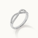 Infinity Diamond Ring, Sterling Silver, 1/4 ct Lab Grown Diamond-6