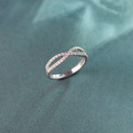 Infinity Diamond Ring, Sterling Silver, 1/4 ct Lab Grown Diamond-1