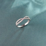 Infinity Diamond Ring, Sterling Silver, 1/4 ct Lab Grown Diamond-1