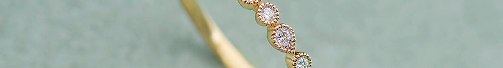 Pear & Round Diamond Band, 14K Gold Vermeil, 1/8 ct Lab Grown Diamond-1