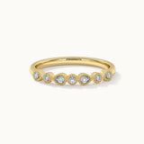 Pear & Round Diamond Band, 14K Solid Gold, 1/8 ct Lab Grown Diamond-3