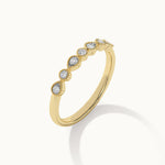 Pear & Round Diamond Band, 14K Solid Gold, 1/8 ct Lab Grown Diamond-5