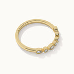 Pear & Round Diamond Band, 14K Solid Gold, 1/8 ct Lab Grown Diamond-6