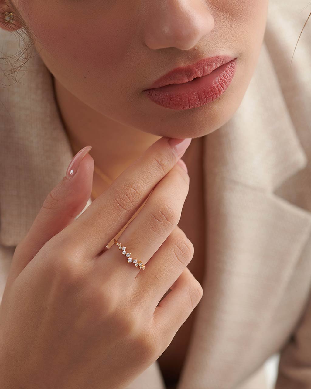 Stunning Round Diamond Ring, 14K Gold Vermeil, 1/4 ct Lab Grown Diamond-6