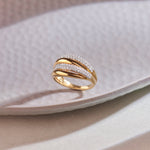 Multi-Layered Diamond Ring, 14K Gold Vermeil, 1/2 ct Lab Grown Diamond-1