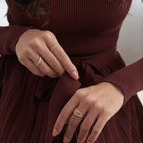 Multi-Layered Diamond Ring, 14K Solid Gold, 1/2 ct Lab Grown Diamond-3