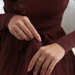 Multi-Layered Diamond Ring, 14K Gold Vermeil, 1/2 ct Lab Grown Diamond-3