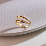 Multi-Layered Diamond Ring, 14K Solid Gold, 1/2 ct Lab Grown Diamond-7