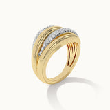 Multi-Layered Diamond Ring, 14K Solid Gold, 1/2 ct Lab Grown Diamond-9