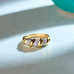 Diamond Croissant Band, 14K Gold Vermeil, 1/5 ct Lab Grown Diamond-6