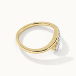 Open Stackable Band Ring, 14K Gold Vermeil, 1/4 ct Lab Grown Diamond-9