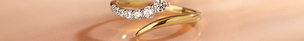 Open Stackable Band Ring, 14K Solid Gold, 1/4 ct Lab Grown Diamond-1