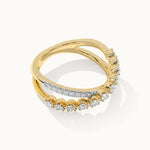 Criss Cross Diamond Ring, 14K Gold Vermeil, 1/2 ct Lab Grown Diamond-7