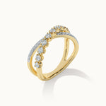Criss Cross Diamond Ring, 14K Gold Vermeil, 1/2 ct Lab Grown Diamond-8