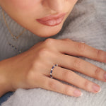 Baguette & Diamond Band, Sterling Silver, 1/5 ct Lab Grown Diamond-6