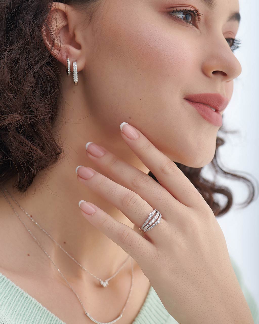 Royal Diamond Band, Sterling Silver, 1 ct Lab Grown Diamond-2