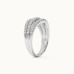 Royal Diamond Band, Sterling Silver, 1 ct Lab Grown Diamond-7