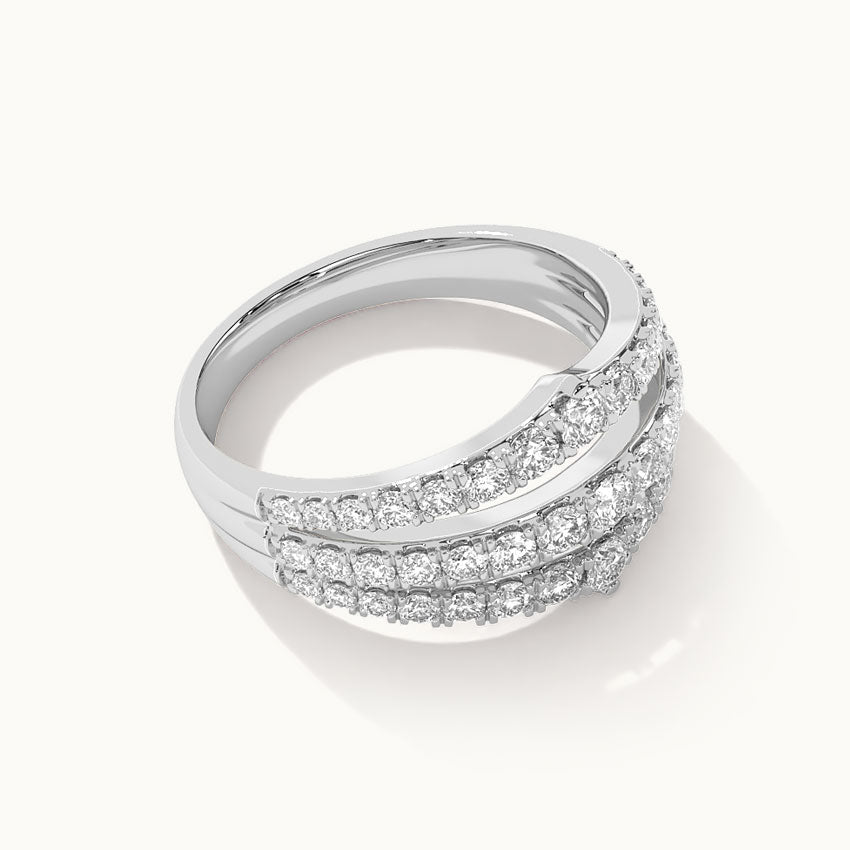 Royal Diamond Band, Sterling Silver, 1 ct Lab Grown Diamond-8