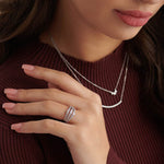 Royal Diamond Band, Sterling Silver, 1 ct Lab Grown Diamond-5