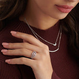 Royal Diamond Band, Sterling Silver, 1 ct Lab Grown Diamond-5