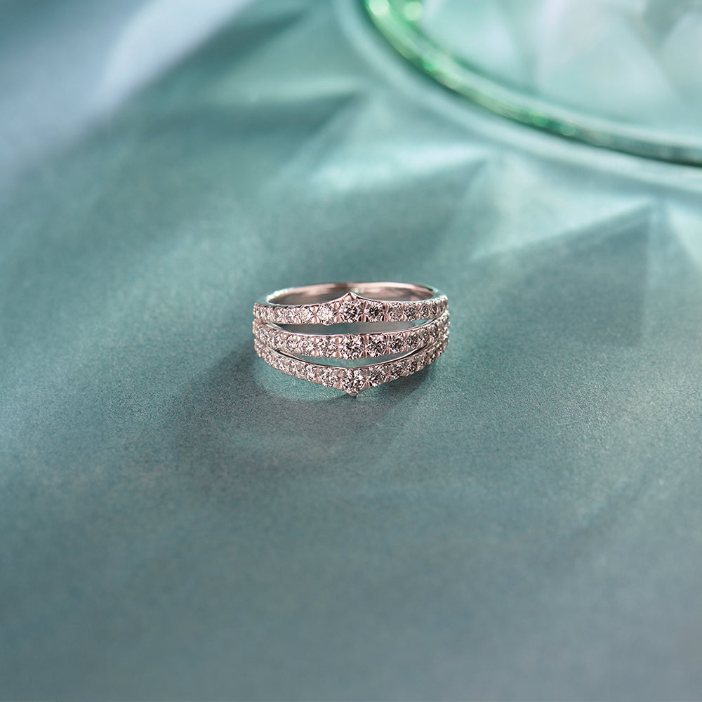 Royal Diamond Band, Sterling Silver, 1 ct Lab Grown Diamond-1