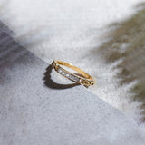 Chain-Link Stackable Diamond Band, 14K Gold Vermeil, 1/8 ct Lab Grown Diamond-1