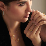 Scattered Diamond Band, 14K Solid Gold, 1/6 ct Lab Grown Diamond-6