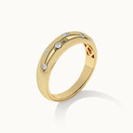 Scattered Diamond Band, 14K Gold Vermeil, 1/6 ct Lab Grown Diamond-9