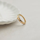 Scattered Diamond Band, 14K Solid Gold, 1/6 ct Lab Grown Diamond-1