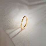 Stackable Station Diamond Band, 14K Solid Gold, 1/20 ct Lab Grown Diamond-1