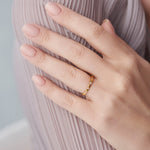 Stackable Station Diamond Band, 14K Solid Gold, 1/20 ct Lab Grown Diamond-5