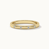 Stackable Station Diamond Band, 14K Gold Vermeil, 1/20 ct Lab Grown Diamond-3
